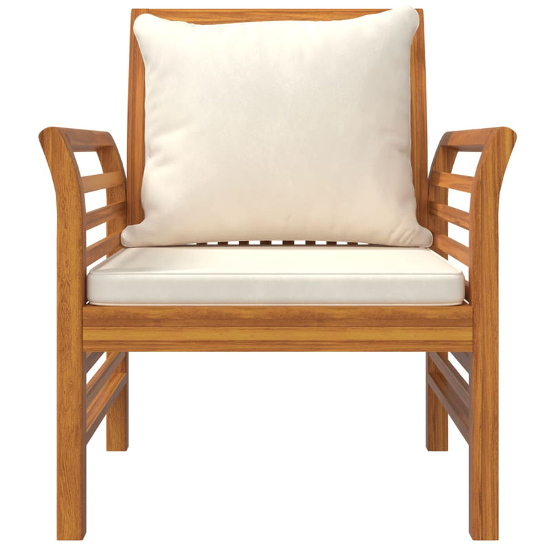 vidaXL 3 Piece Garden Lounge Set with Cushions Solid Wood Acacia