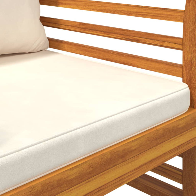 vidaXL 3 Piece Garden Lounge Set with Cushions Solid Wood Acacia