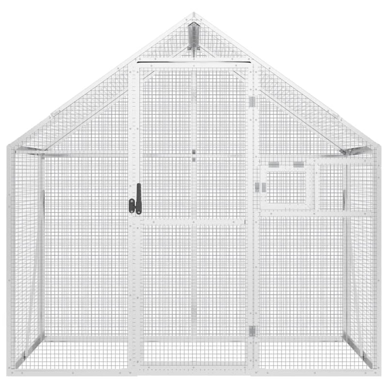 vidaXL Aviary Silver 179x100x185 cm Aluminium