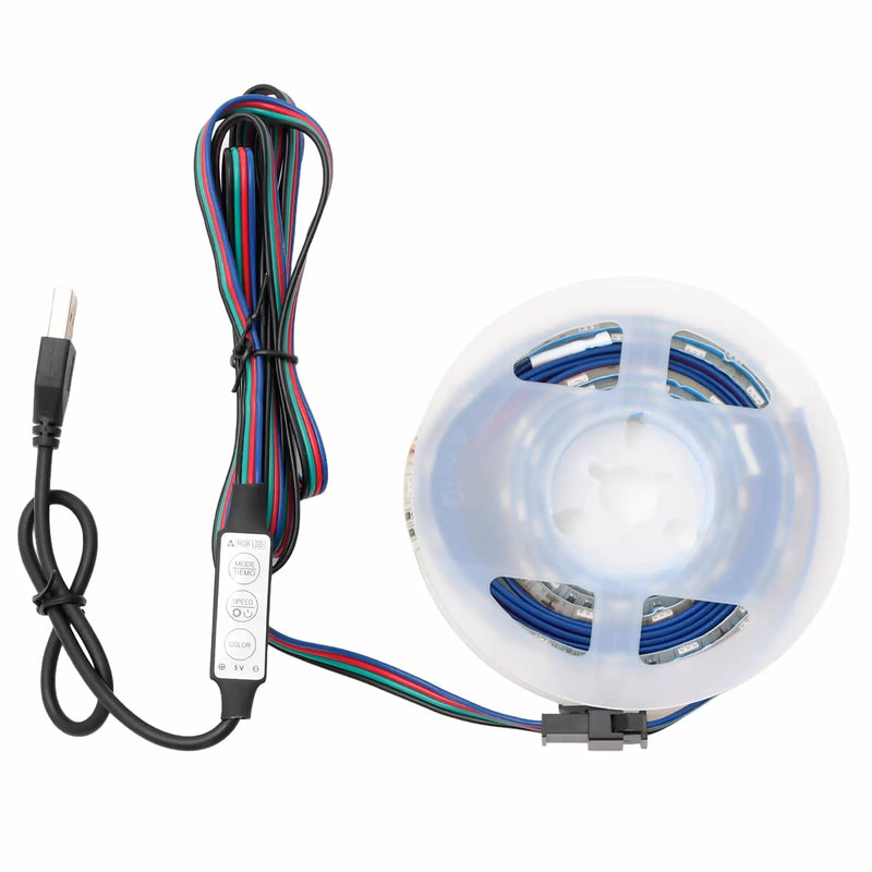 LED Strip with LED Strip Lights 2 pcs Black 180 cm SMD5050