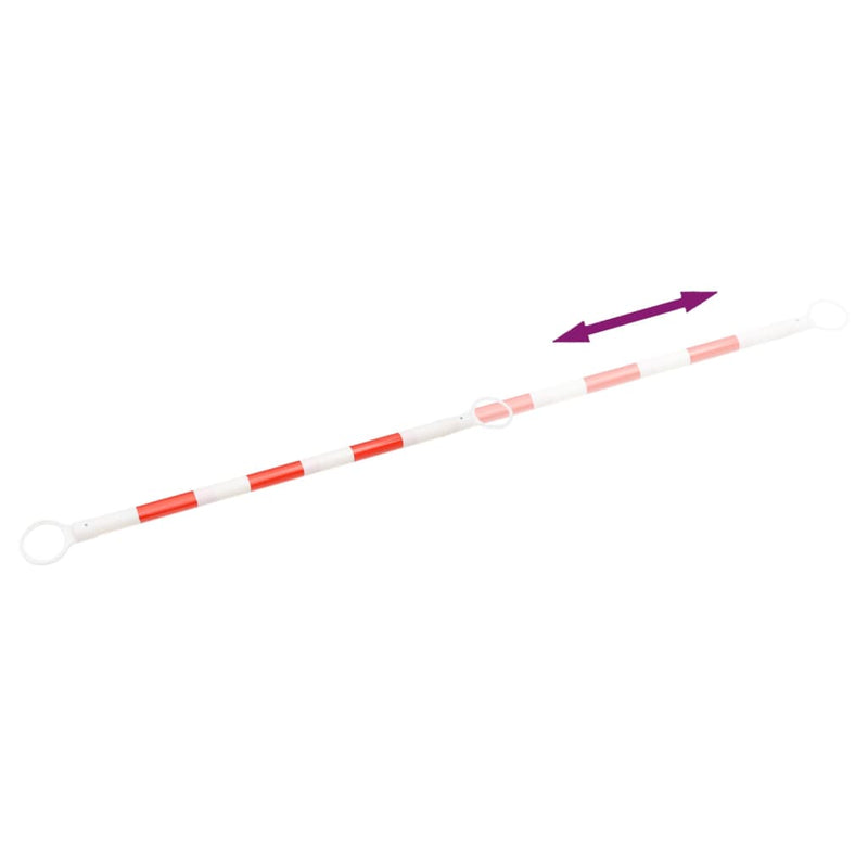 vidaXL Retractable Traffic Cone Bars 10 pcs ABS 116-197 cm