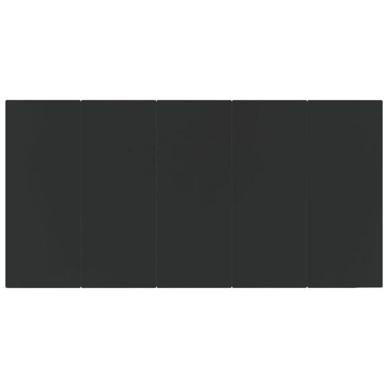 vidaXL Garden Dining Table Black 200x100x74cm Steel and Tempered Glass