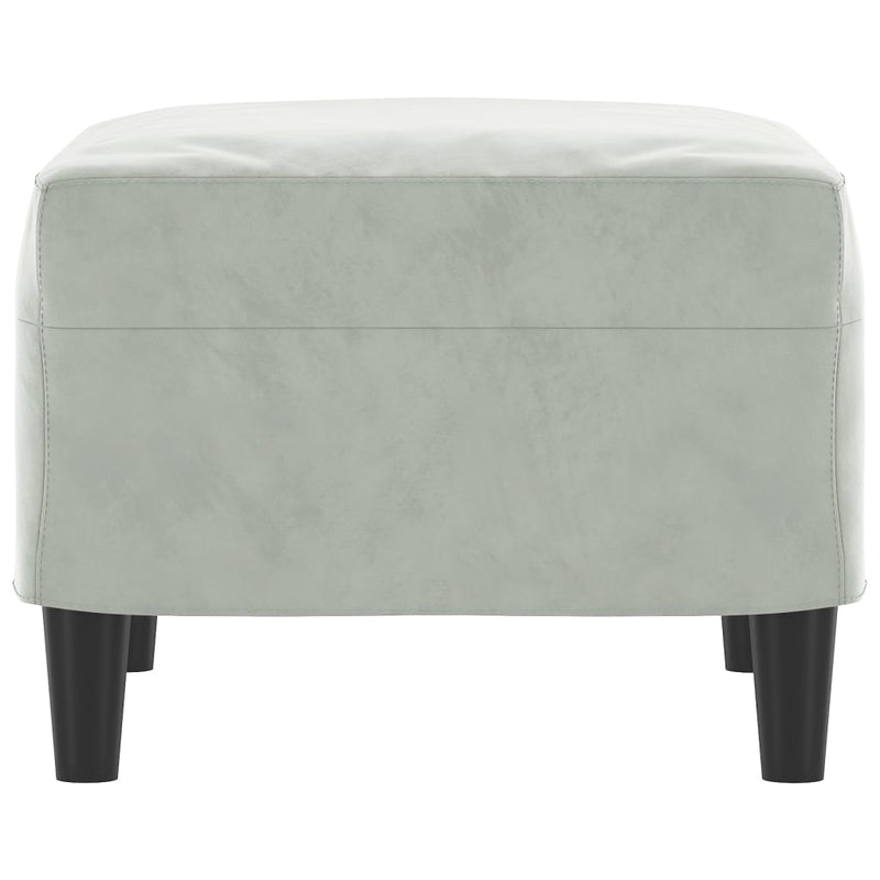 vidaXL Footstool Light Grey 60x50x41 cm Velvet