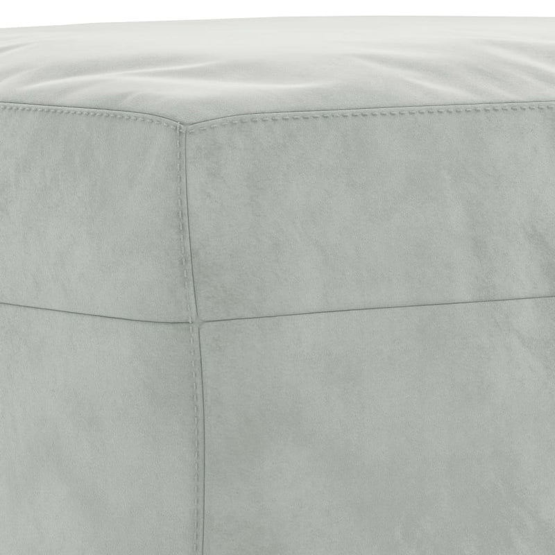 vidaXL Footstool Light Grey 60x50x41 cm Velvet