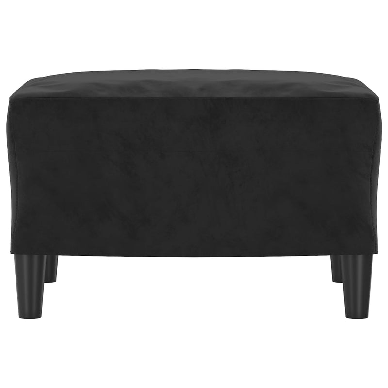 vidaXL Footstool Black 60x50x41 cm Velvet