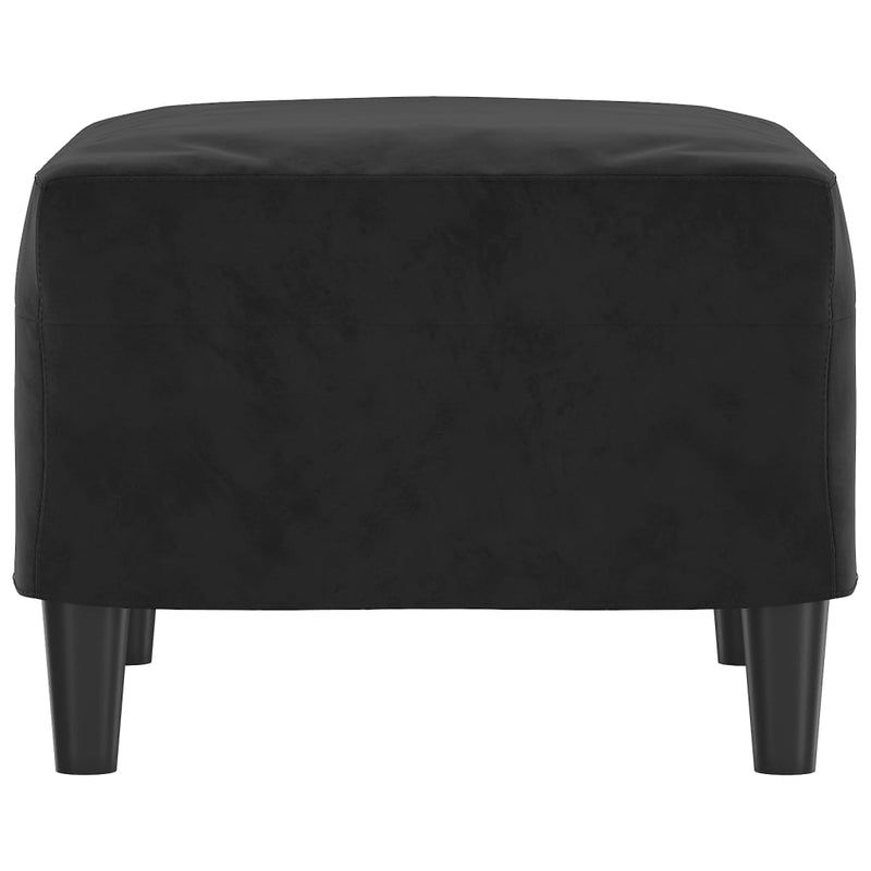 vidaXL Footstool Black 60x50x41 cm Velvet