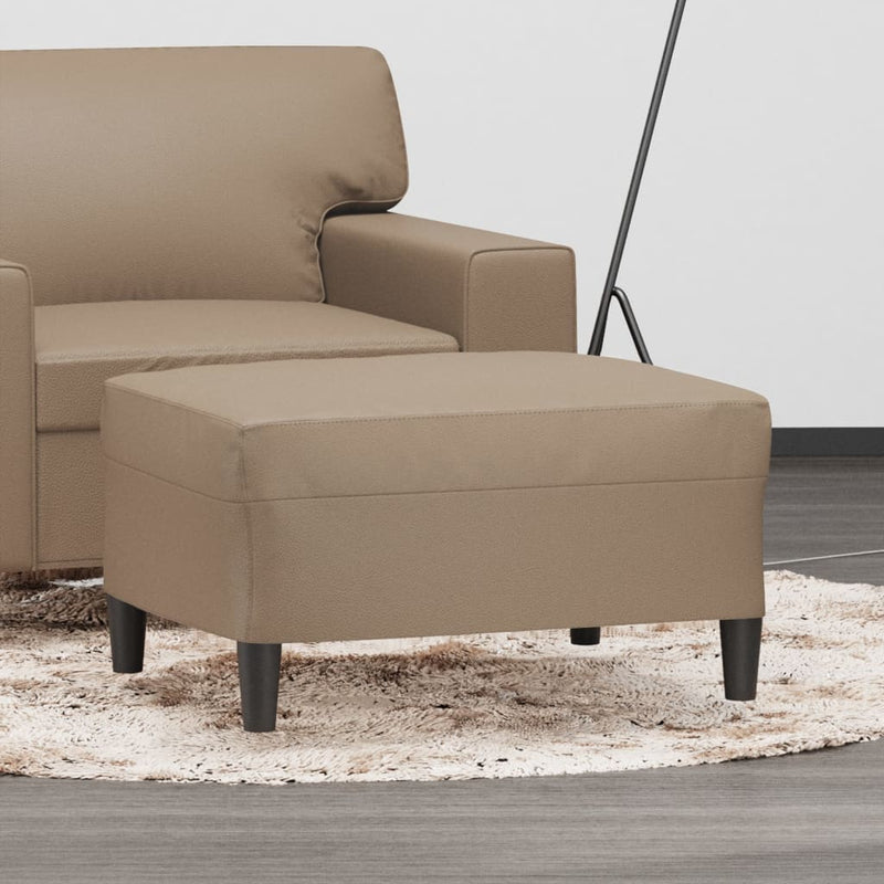 vidaXL Footstool Cappuccino 70x55x41 cm Faux Leather