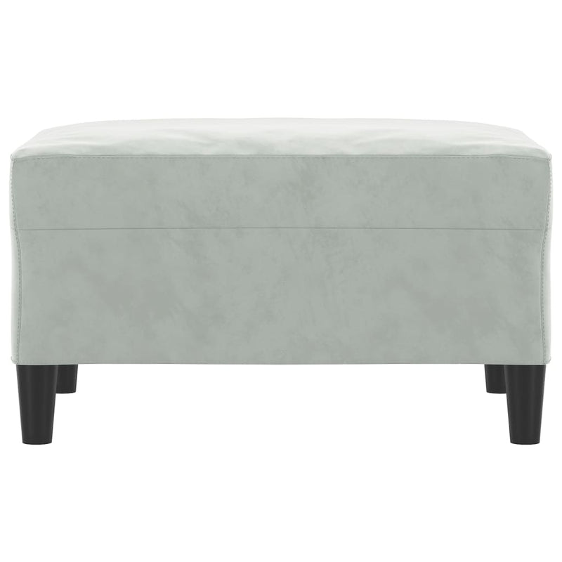 vidaXL Footstool Light Grey 70x55x41 cm Velvet