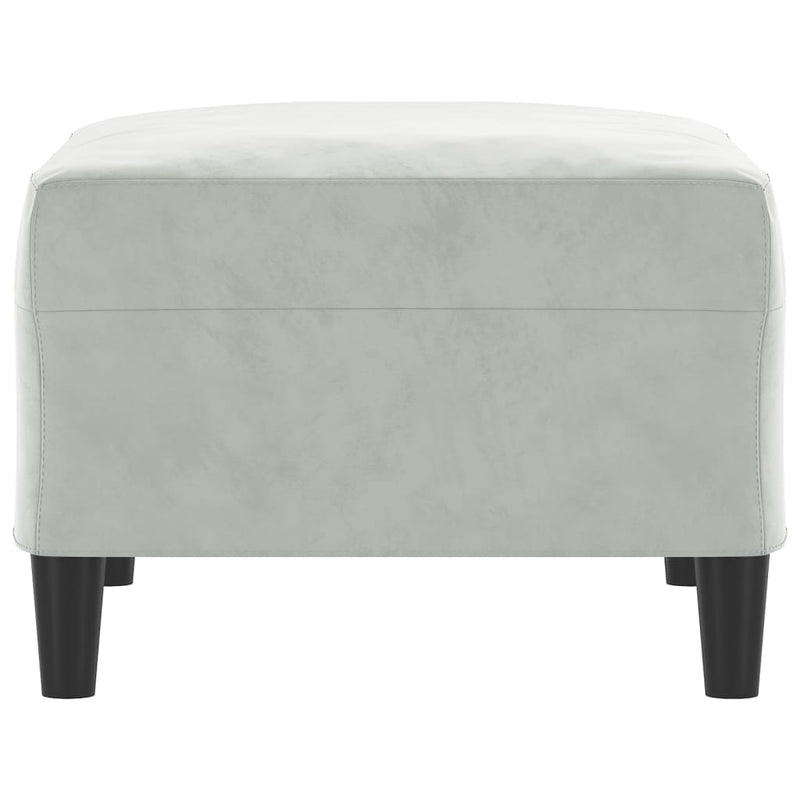 vidaXL Footstool Light Grey 70x55x41 cm Velvet