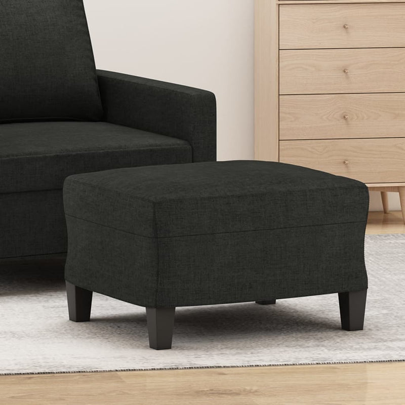 vidaXL Footstool Black 60x50x41 cm Fabric
