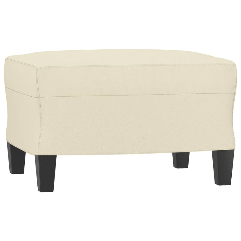 vidaXL Footstool Cream 60x50x41 cm Faux Leather