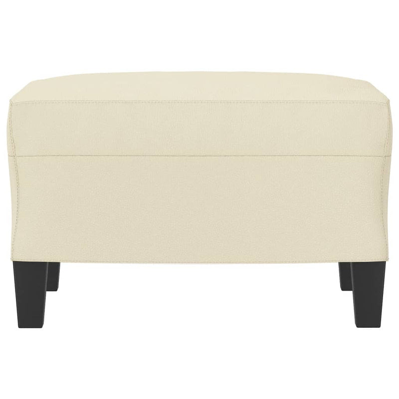 vidaXL Footstool Cream 60x50x41 cm Faux Leather