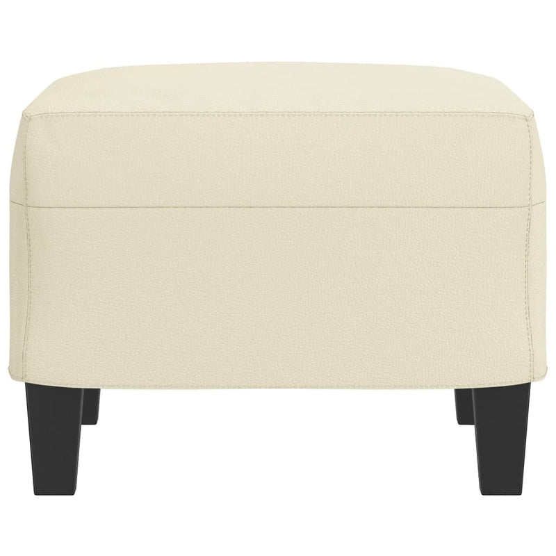 vidaXL Footstool Cream 60x50x41 cm Faux Leather