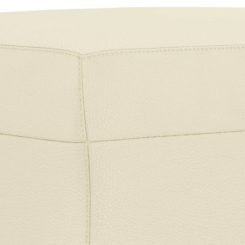 vidaXL Footstool Cream 60x50x41 cm Faux Leather