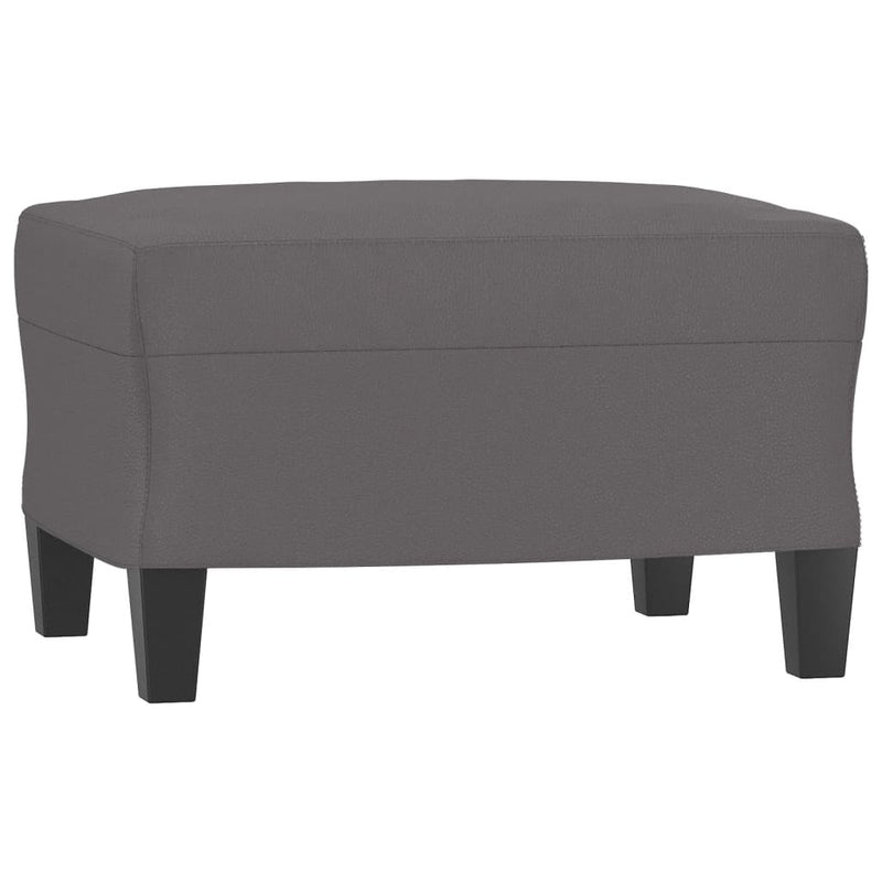 vidaXL Footstool Grey 60x50x41 cm Faux Leather