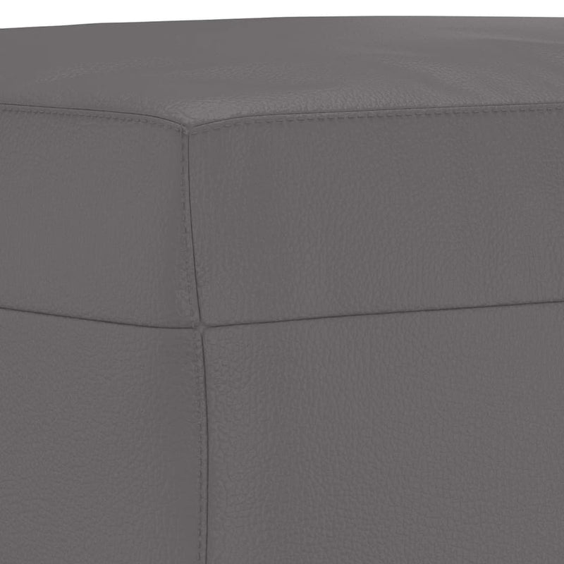 vidaXL Footstool Grey 60x50x41 cm Faux Leather