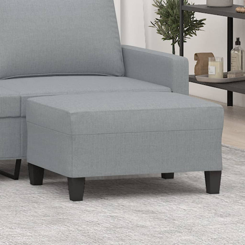 vidaXL Footstool Light Grey 70x55x41 cm Fabric