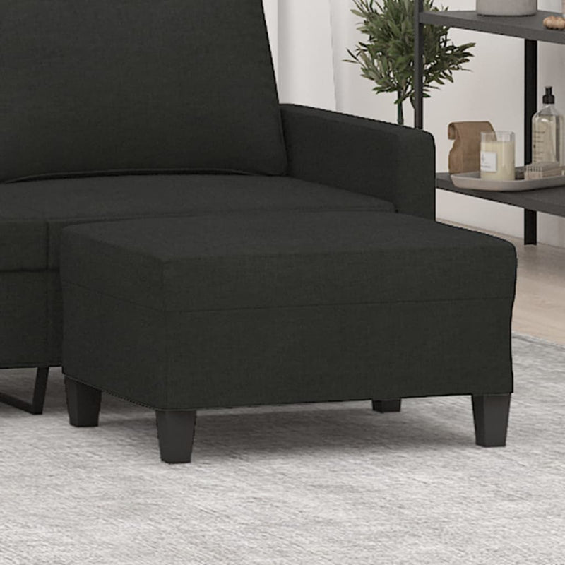 vidaXL Footstool Black 70x55x41 cm Fabric