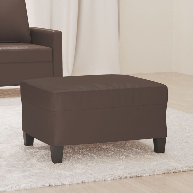 vidaXL Footstool Brown 70x55x41 cm Faux Leather