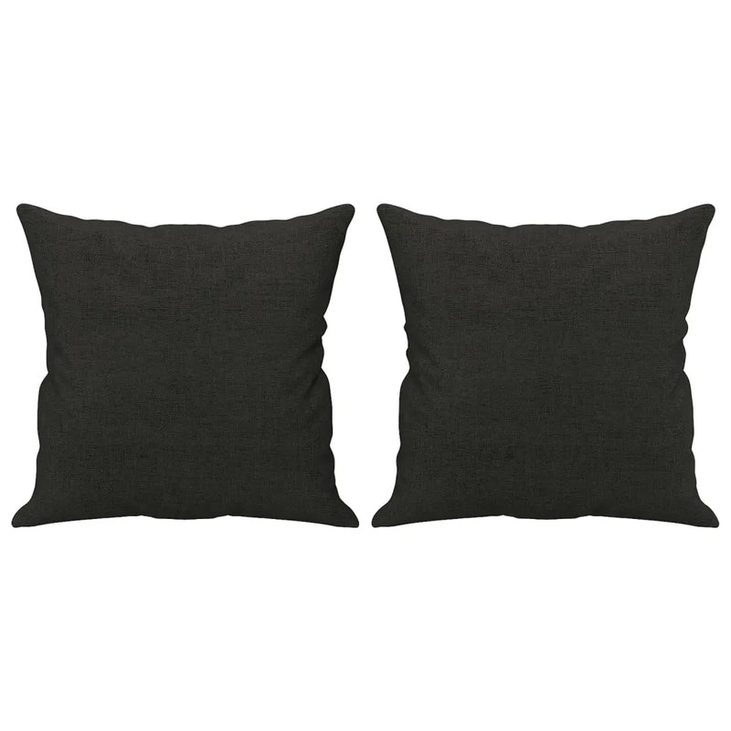 Throw Pillows 2 pcs Black 40x40 cm Fabric