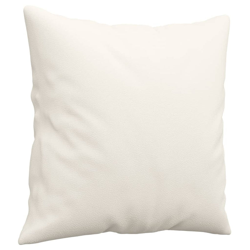 vidaXL Throw Pillows 2 pcs Cream 40x40 cm Faux Leather