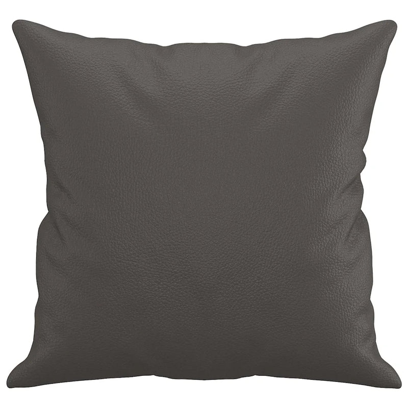 Throw Pillows 2 pcs Grey 40x40 cm Faux Leather