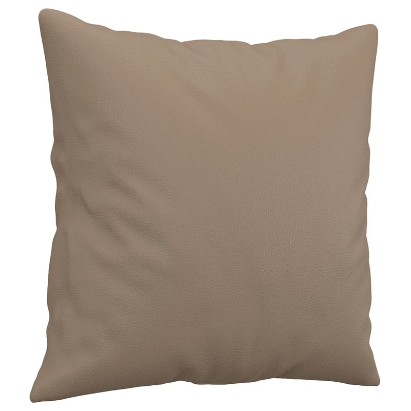 Throw Pillows 2 pcs Cappuccino 40x40 cm Faux Leather