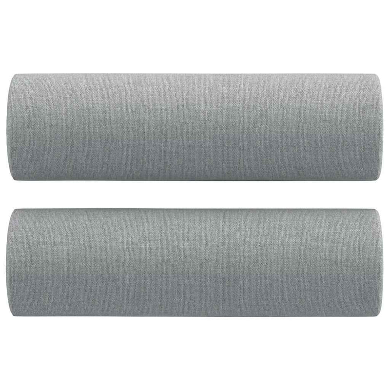 Throw Pillows 2 pcs Light Grey ��15x50 cm Fabric
