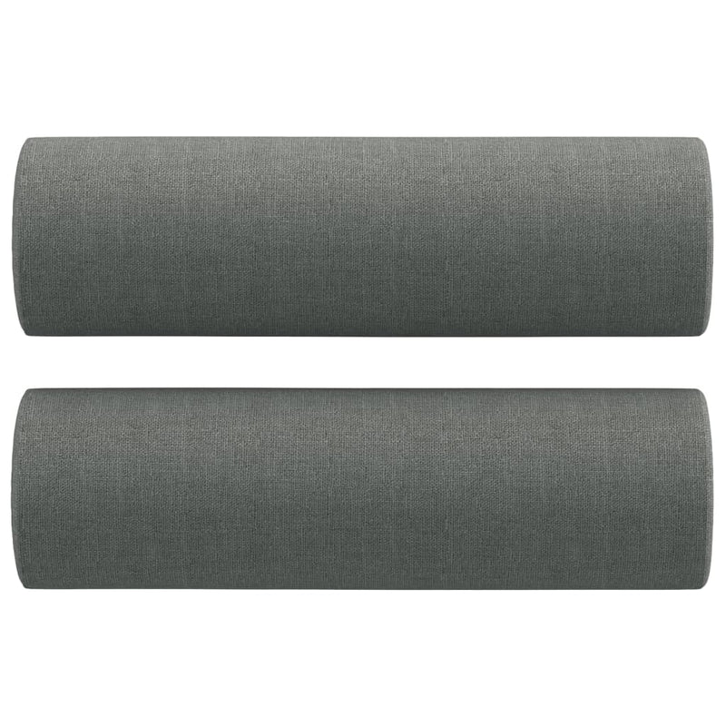 Throw Pillows 2 pcs Dark Grey ��15x50 cm Fabric