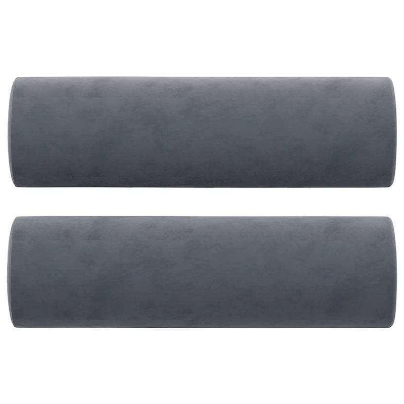 Throw Pillows 2 pcs Dark Grey ��15x50 cm Velvet