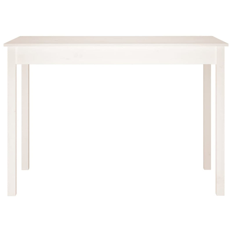 vidaXL Dining Table White 110x55x75 cm Solid Wood Pine