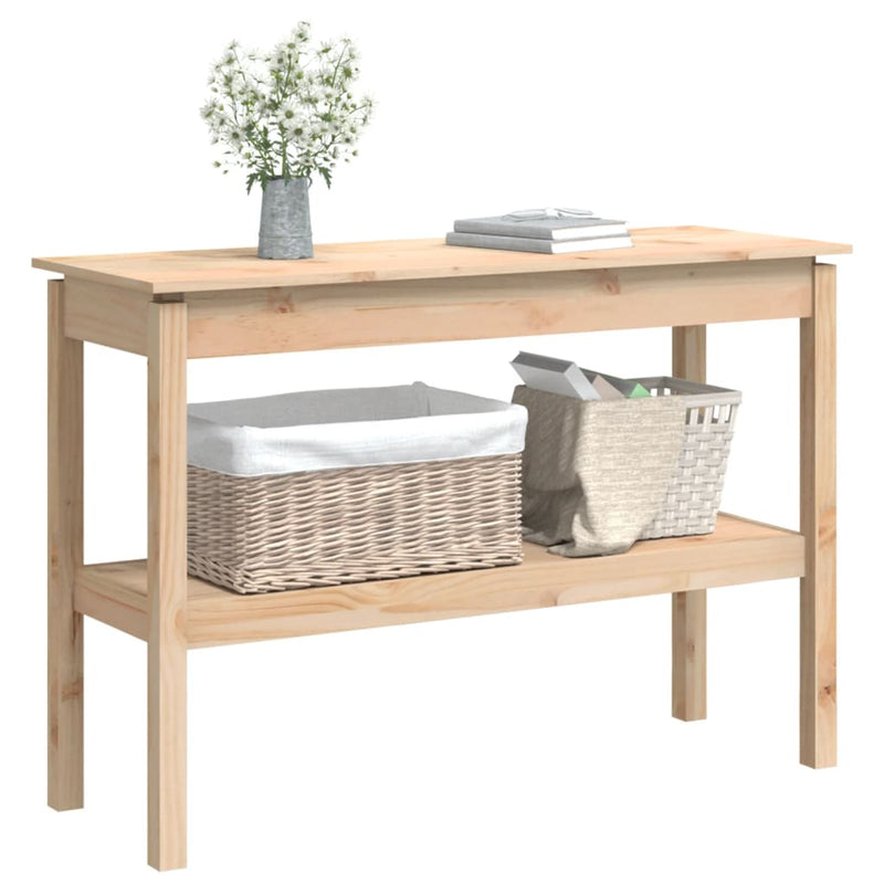 vidaXL Console Table 110x40x75 cm Solid Wood Pine