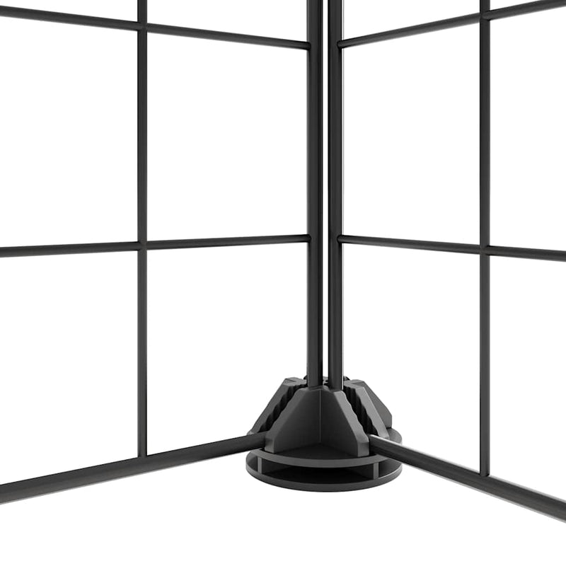 vidaXL 36-Panel Pet Cage with Door Black 35x35 cm Steel