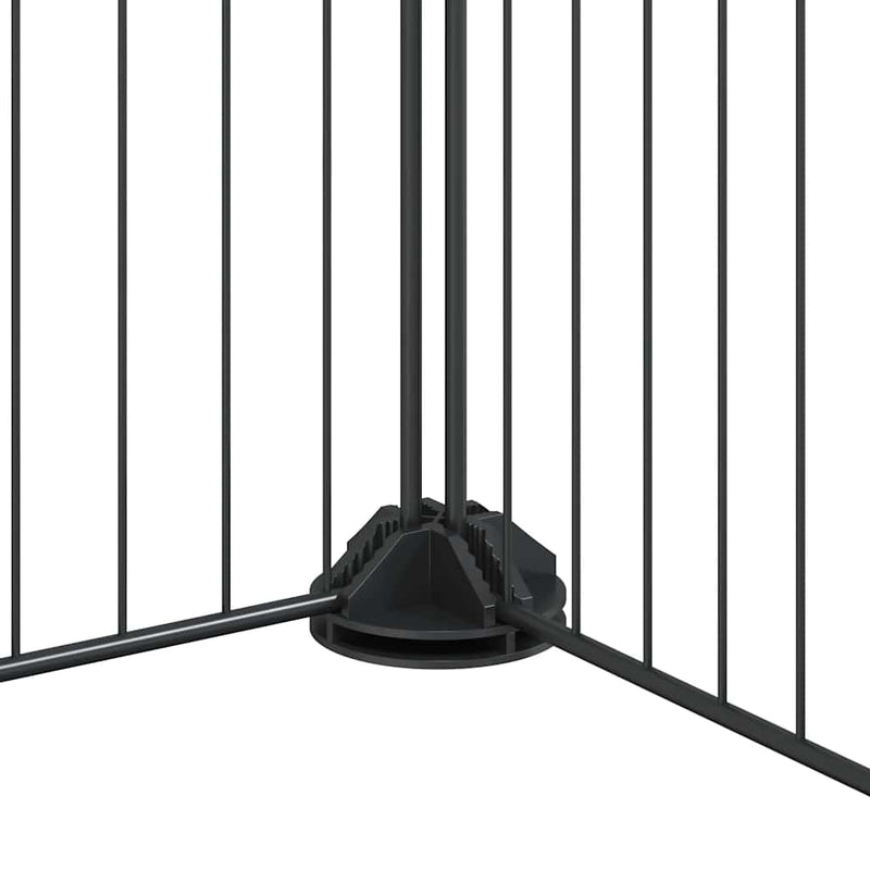 vidaXL 8-Panel Pet Cage Black 35x35 cm Steel