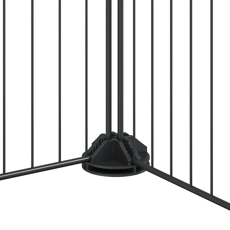 vidaXL 28-Panel Pet Cage with Door Black 35x35 cm Steel