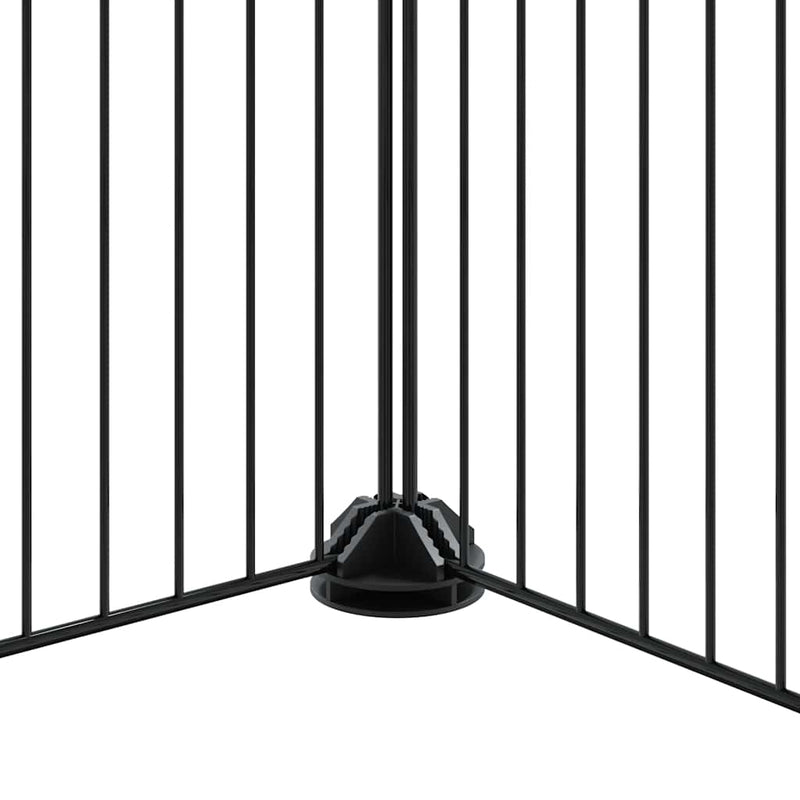 vidaXL 36-Panel Pet Cage with Door Black 35x35 cm Steel