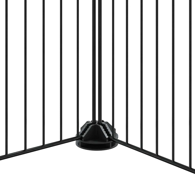 vidaXL 44-Panel Pet Cage with Door Black 35x35 cm Steel