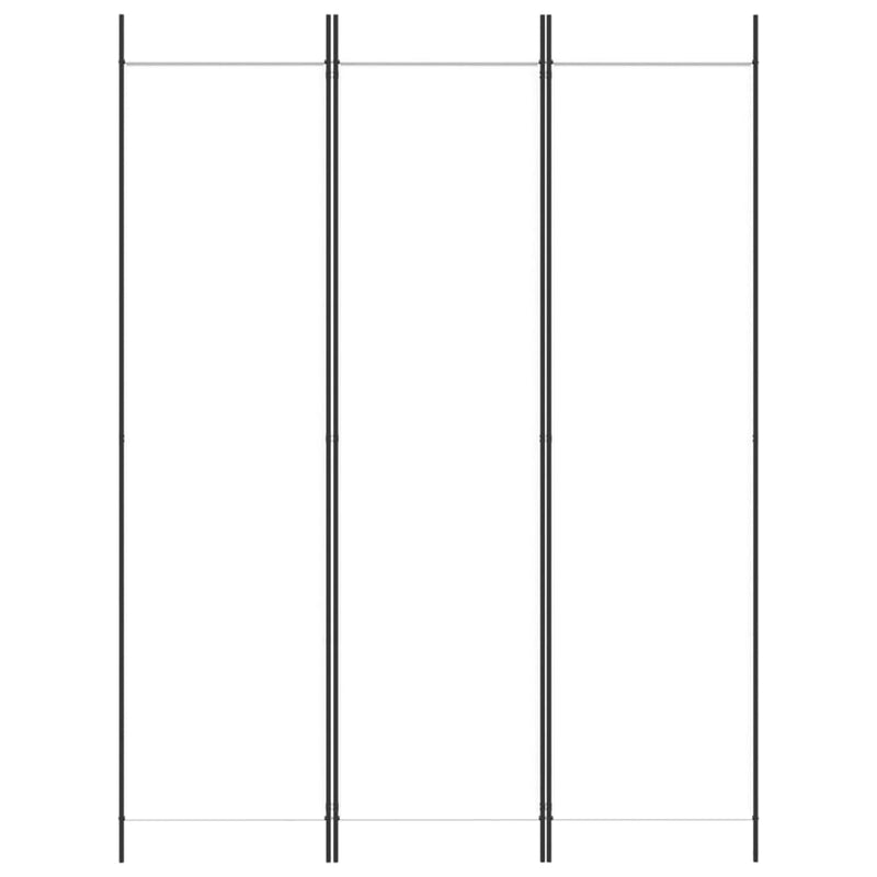 vidaXL 3-Panel Room Divider White 150x200 cm Fabric