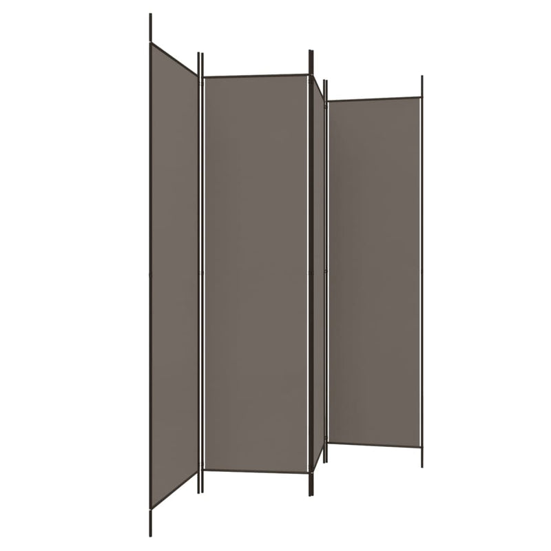 vidaXL 4-Panel Room Divider Anthracite 200x200 cm Fabric