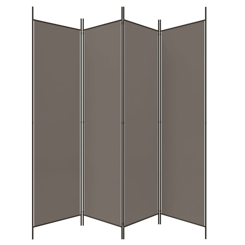 vidaXL 4-Panel Room Divider Anthracite 200x200 cm Fabric