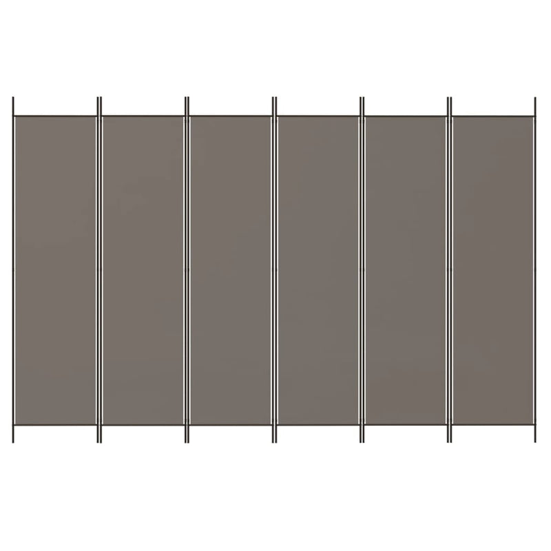vidaXL 6-Panel Room Divider Anthracite 300x220 cm Fabric