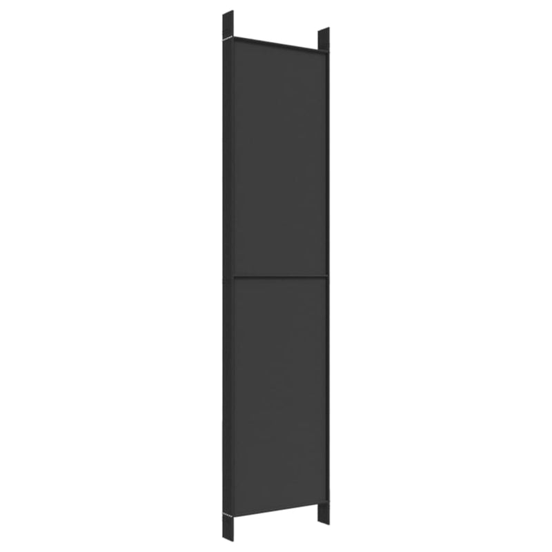 vidaXL 6-Panel Room Divider Black 300x220 cm Fabric