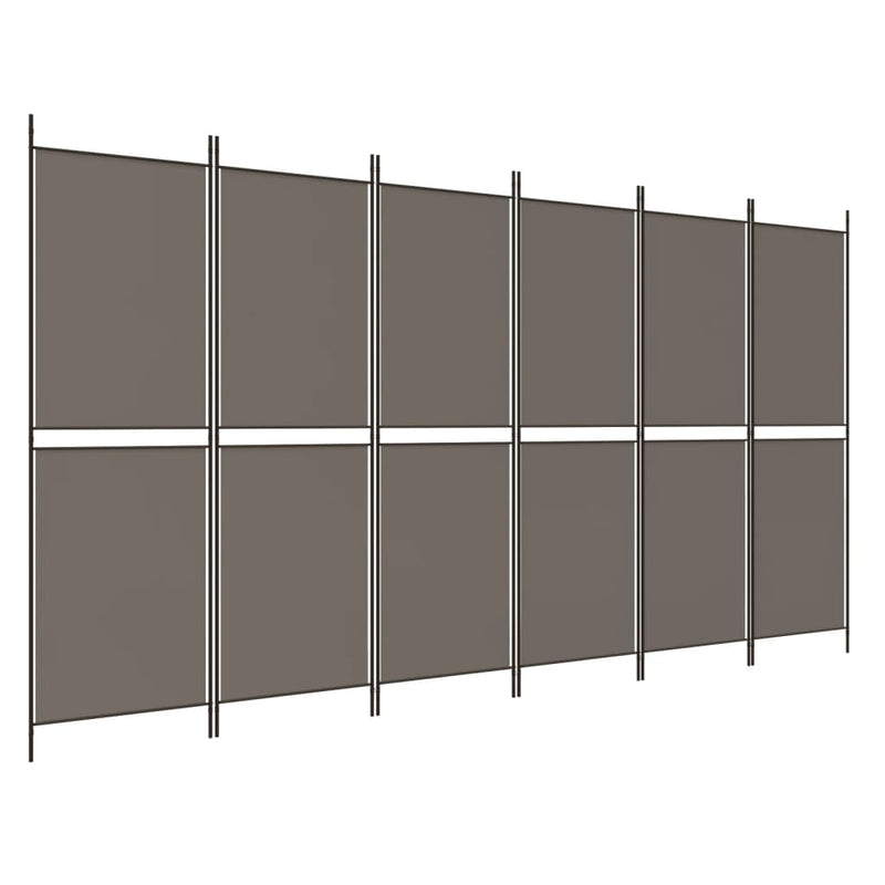 vidaXL 6-Panel Room Divider Anthracite 300x180 cm Fabric