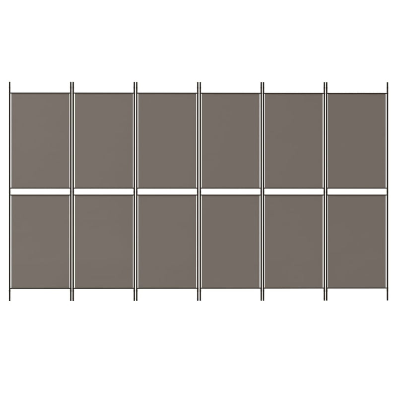 vidaXL 6-Panel Room Divider Anthracite 300x180 cm Fabric