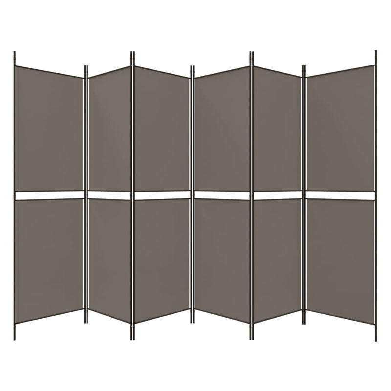 vidaXL 6-Panel Room Divider Anthracite 300x180 cm Fabric