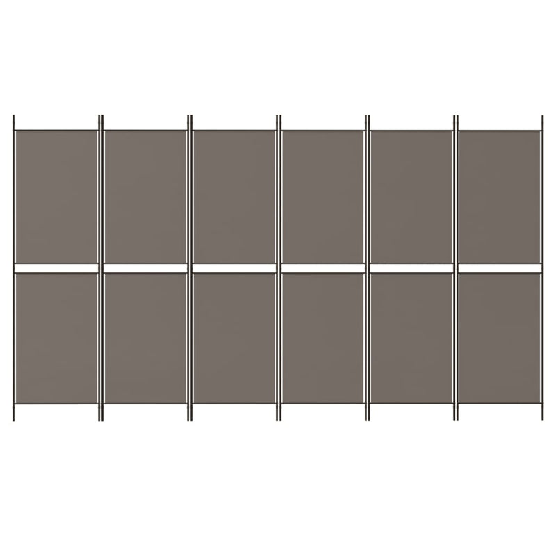 vidaXL 6-Panel Room Divider Anthracite 300x200 cm Fabric