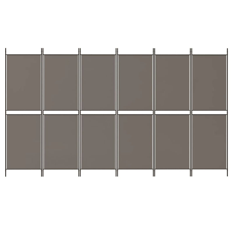 vidaXL 6-Panel Room Divider Anthracite 300x220 cm Fabric