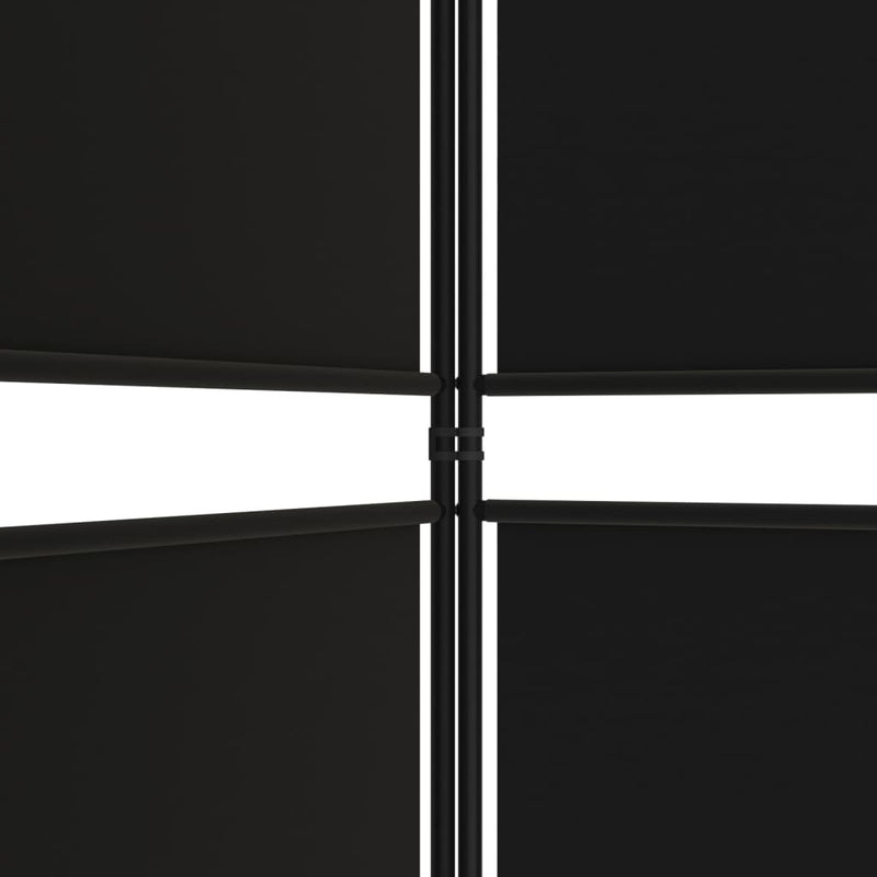 vidaXL 6-Panel Room Divider Black 300x220 cm Fabric