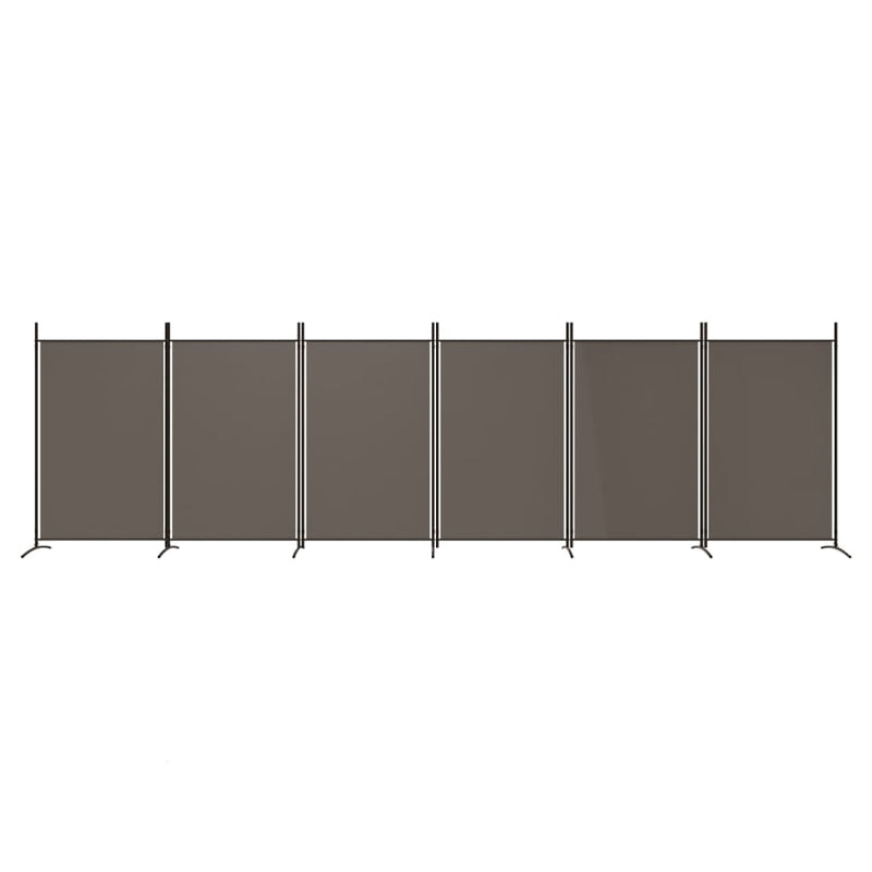 vidaXL 6-Panel Room Divider Anthracite 520x180 cm Fabric