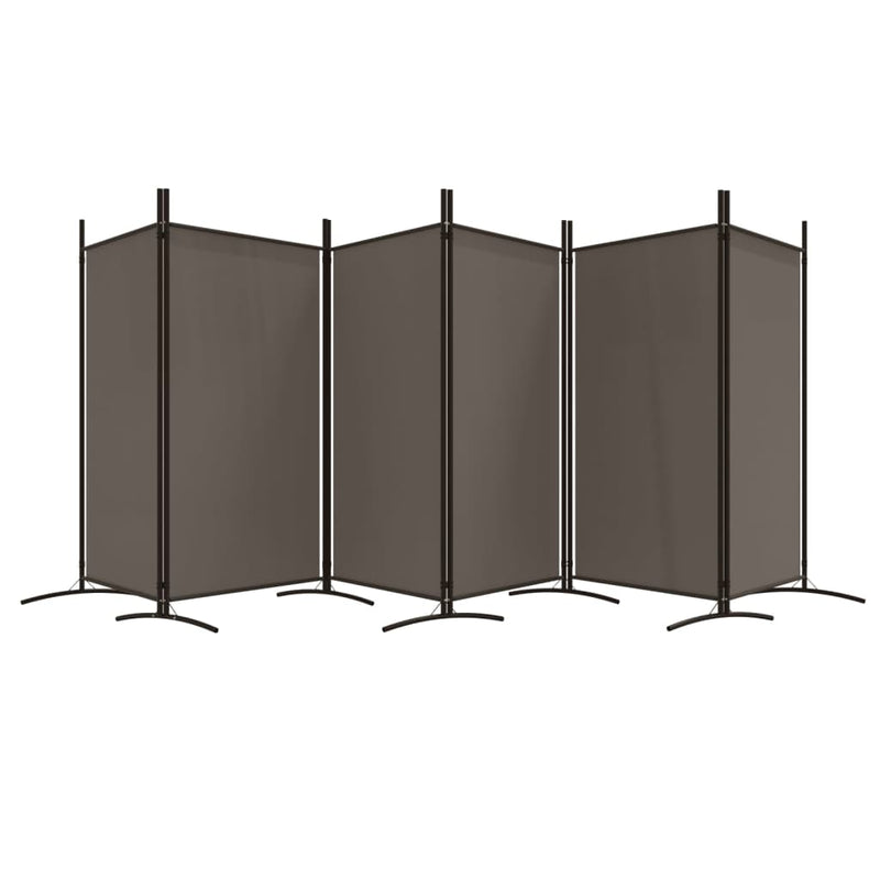vidaXL 6-Panel Room Divider Anthracite 520x180 cm Fabric